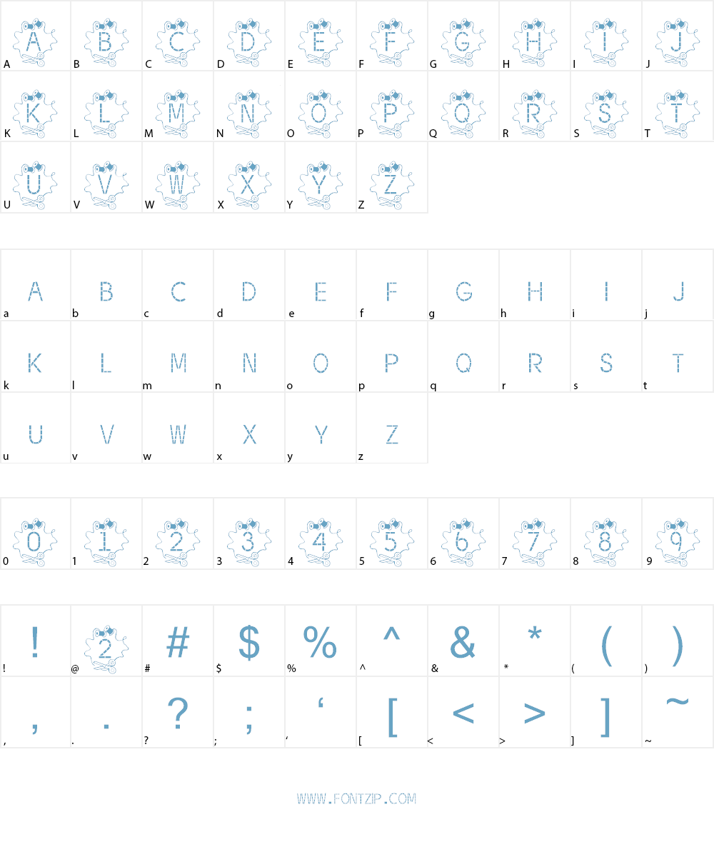 BJF Thread Font Character
